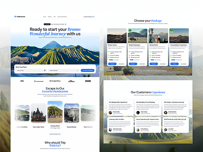 Clean Travel Landing Page branding design landing landing page saas travel ui ux website