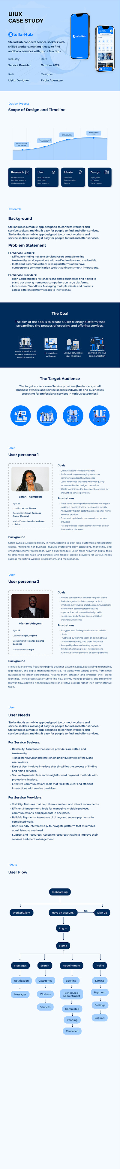 StellarHub(Service App Case Study) mobileappdesign productdesign ui uiux user experience user interface