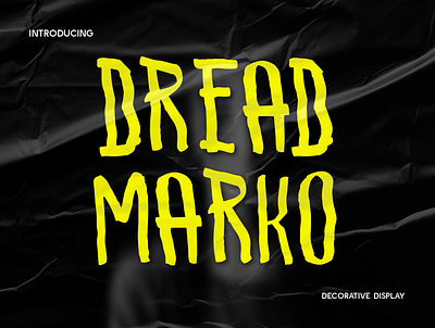 Dreadmarko - Spooky Grunge Handwritten | Free Font branding design font free font graphic design halloween hand drawn horror font illustration logo modern spooky font typeface typography wavy