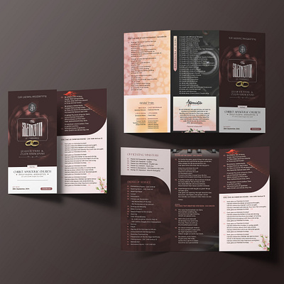 BOAT'24 Wedding Program design flier flyer graphic design program programme trifold design wedding booklet wedding program wedding programme