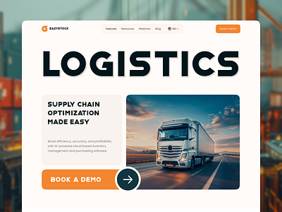 logistics platform - Supply chain website courier design freight inventory landing page logistics management platform product design saas shasanko das shipping supply chain tracking transport transportation ui ux web website