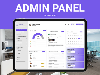 Human Resource Management Project Dashboard Screen adobexd casestudy crm dashboard design employee engagement software employee performance management figma hr management dashboard hrm human resources automation interaction interface mobileappdesign saas saas for hr management ui uiux ux uxui