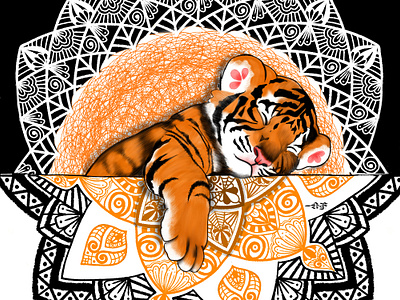 Roar artist design girl graphic design illustration lion mandala procreate roar tiger