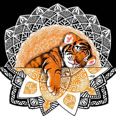 Roar artist design girl graphic design illustration lion mandala procreate roar tiger