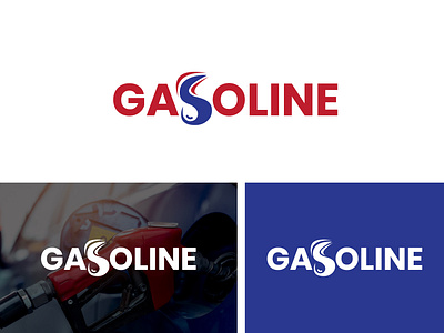 Gasoline wordmark logo design concept car concept design diesel drop engine flamable fuel gallon gas gas station gasoline liquid logo oil petrol text logo wordmark