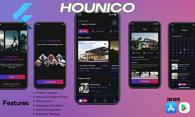 Hounico mobile app design mobile ui ui ui designer uiux