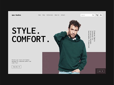 Hoodies - Shopify Website Design For Fashion Products dailyui hoodies shop landingpage modern design online store website pixavail studio shopify clothing store homepage shopify designer shopify store design shopify theme customization shopify web design shopify website design shopify winter store shopping online store ui ui design web design