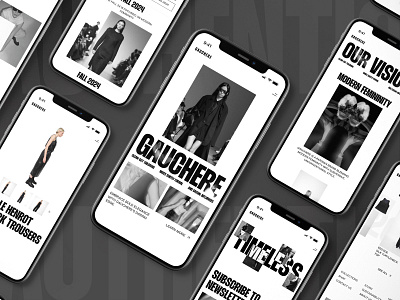 Gauchere - Elegant Fashion Ecommerce Website Design - Responsive bold case study clean clothing company profile ecommerce elegant fashion landing page luxury minimalist modern online shop responsive page shopify website ui ux website website designer website layout