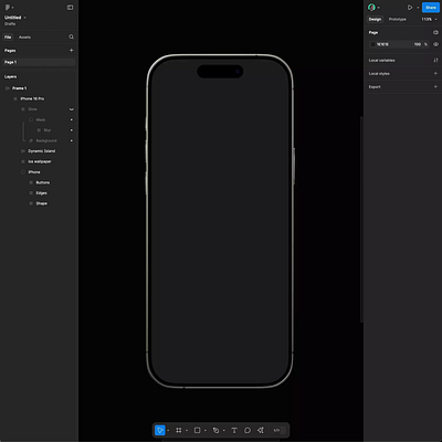 Figma iPhone Mockup design design system figma free interface ios18 iphone iphone 16 mockup ui ui kit ux