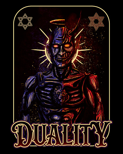 DUALITY angel darkart demon duality illustration