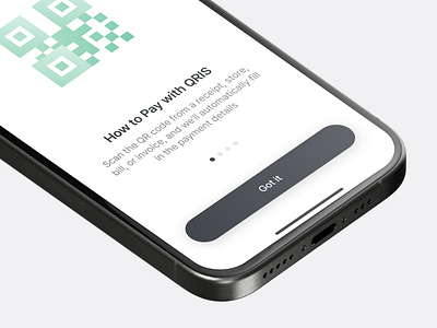 Mobile Bank QRIS 3d app bank bank app clean fintech fintech app fintech ui ios iphone 16 mobile app mockup modal onboarding payment qr qris ui