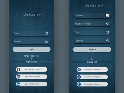 Login and Register Template (Figma) andr androi android animation branding design figma and android studio graphic design illustration logo ui