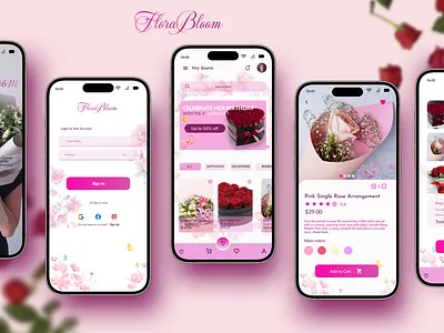 Flower Shop Mobile App Design app design interface ui