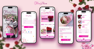 Flower Shop Mobile App Design app design interface ui