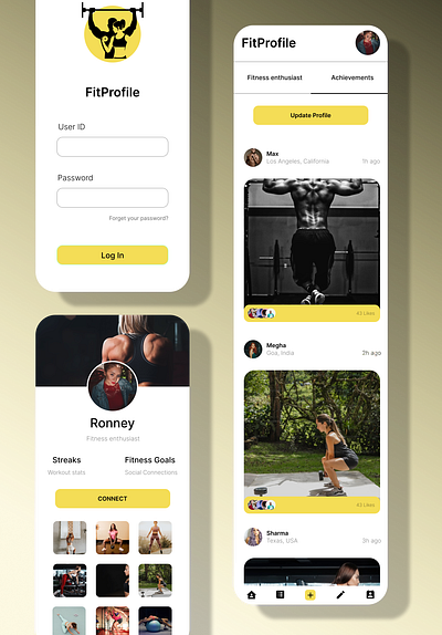 Fitness Tracking App UI Design app branding dailyui design graphic design illustration logo ui ux vector