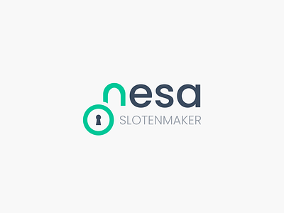 NESA Locksmith Brand brand brand design branding clean design graphic design green illustration lock locksmith logo