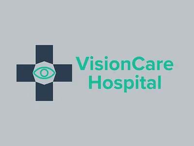 VisionCare Logo care takers hospital logo logo design vision care