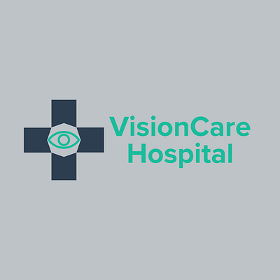 VisionCare Logo care takers hospital logo logo design vision care