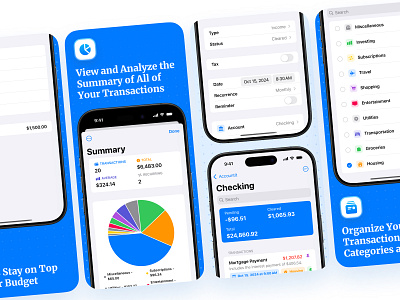 Accountit - App Store Screenshots app branding app branding design app design app screenshots app screenshots design app store screenshots branding design design for app screenshots design for app store screenshots digital design ios app ios app design mobile app product design ui uiux