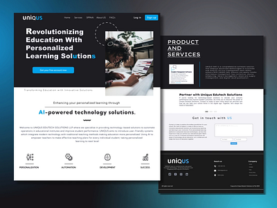 Landing page - Edutech website edutech landing page ui web design webpage website