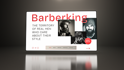 Landing Page for Barbershop design ui ux web design