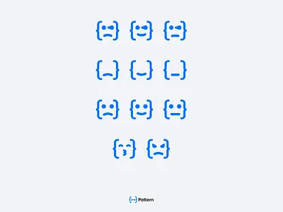 Pattern brand asset design asset assets brackets dark design face light logo pattern pouya sepanta visual visual idnentity