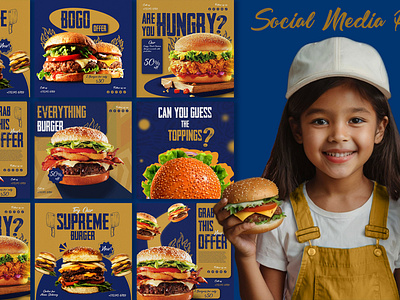 Social Media Post Design advertisement banner branding burger facebook post fast food food foodie graphic design marketing post sandwich social media ad social media post design