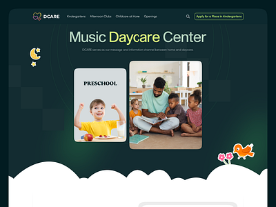 Daycare Website babycare bento design child education child website childcare daycare education website ui design ui designer uiroll uiux web ui website header website ui