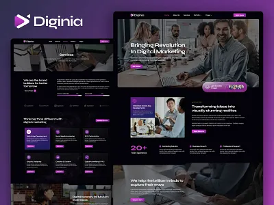 Dark Digital Marketing Agency Website Template agency branding business consultation creative dark design digital elementor freelancer gallery marketing modern portfolio technology template uiux website wordpress working