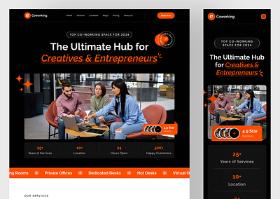 Coworking Space Website UIUX Design | Figma | Web Design app app design app landing page coworking space website design designer designs figma landing page responsive website ui uiux design usa user interface ux web design web designs web ui website website ui designs