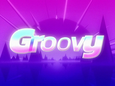 Groovy retro text animation 80s after effects animation gradient groovy motion retro typography