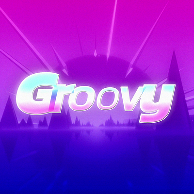 Groovy retro text animation 80s after effects animation gradient groovy motion retro typography