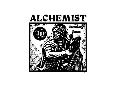 Alchemist alchemist apparel designs artifact bazaar card art card design court cards face cards gaming halftones inventory king playing card design playing cards quest rpg spades vintage