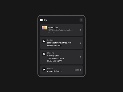 ApplePay Card app design dailyui design ui