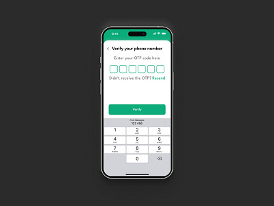 Verify with OTP Screen app design dailyui design ui