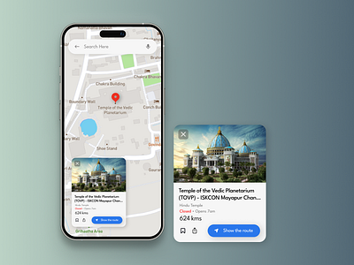 Map View with a modal popup app design dailyui design ui