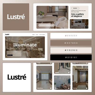 Lustré Brand Moodboard✨ brand style branding graphic design logo logo design moodboard ui