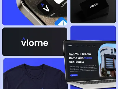 Vlome Real Estate branding graphic design logo logo design logo designer modern logo professional logo real estate real estate listing real estate logo realtor realtor logo realtor website