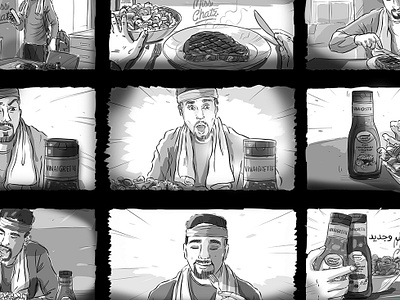 'Goody Salad Dressing' Storyboards arabian design designer dressing freelancer gcc goody gulf mena middle east salad storyboard storyboardartist