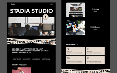 Stadia Studio - Agency Website Template agency agency design agency landing page agency studio agency website design portfolio webflow