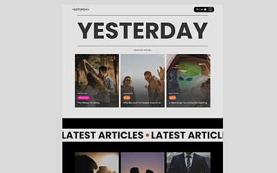 Yesterday - Blog Website Template blog landing page blog website magazine website webflow website design