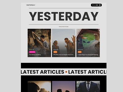 Yesterday - Blog Website Template blog landing page blog website magazine website webflow website design