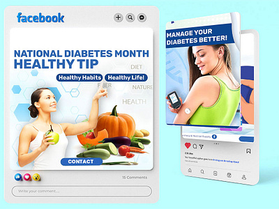 Social Media Post Design Healthcare, Medical branding facebook post graphic design healthcare post illustration instagram post social media post