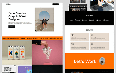 Jerola - Portfolio Website Template creative design freelancer design portfolio design webflow