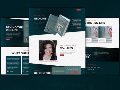 "BEHIND THE RED LINE" Landing Page author design figma landingpage ui webdesign website