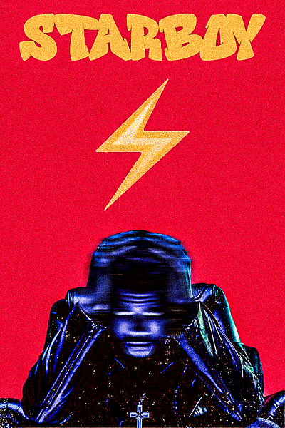 The Weeknd custom Starboy Poster. animation best design branding graphic design image manipulation motion graphics poster singer starboy weeknd