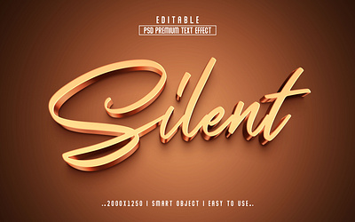 Silent'' 3D Editable PSD Text Effect Style 3d 3d fx editable text effect fx photoshop text effect psd psd text effect silent 3d editable text effect silent 3d text effect silent text effect