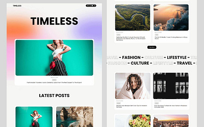 Timeless - Travel Website Template blog landing page magazine blog travel blog ui webflow