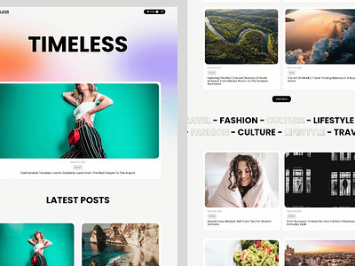 Timeless - Travel Website Template blog landing page magazine blog travel blog ui webflow