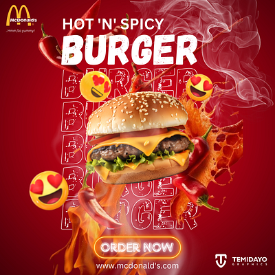 Social Media Design for McDonald's Burger 🍔. branding graphic design